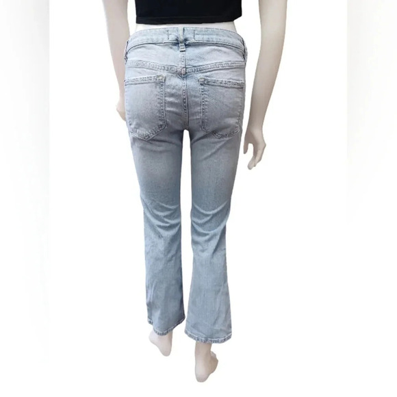 We The Free Light  Wash Denim Flare Mid Rise Jeans Size 28 - Picture 4 of 11